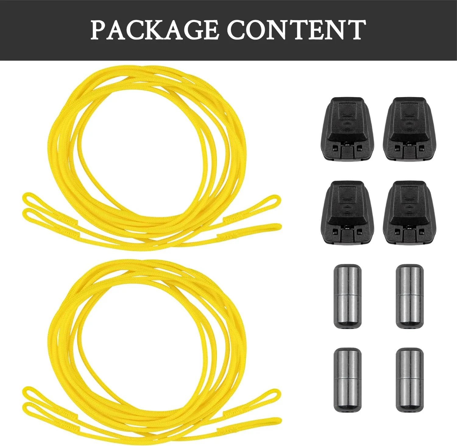 2 Pairs Shoelace Kit for Salomon, No Tie Round Shoe laces Strings for Salomon Speedcross Ski Shoes
