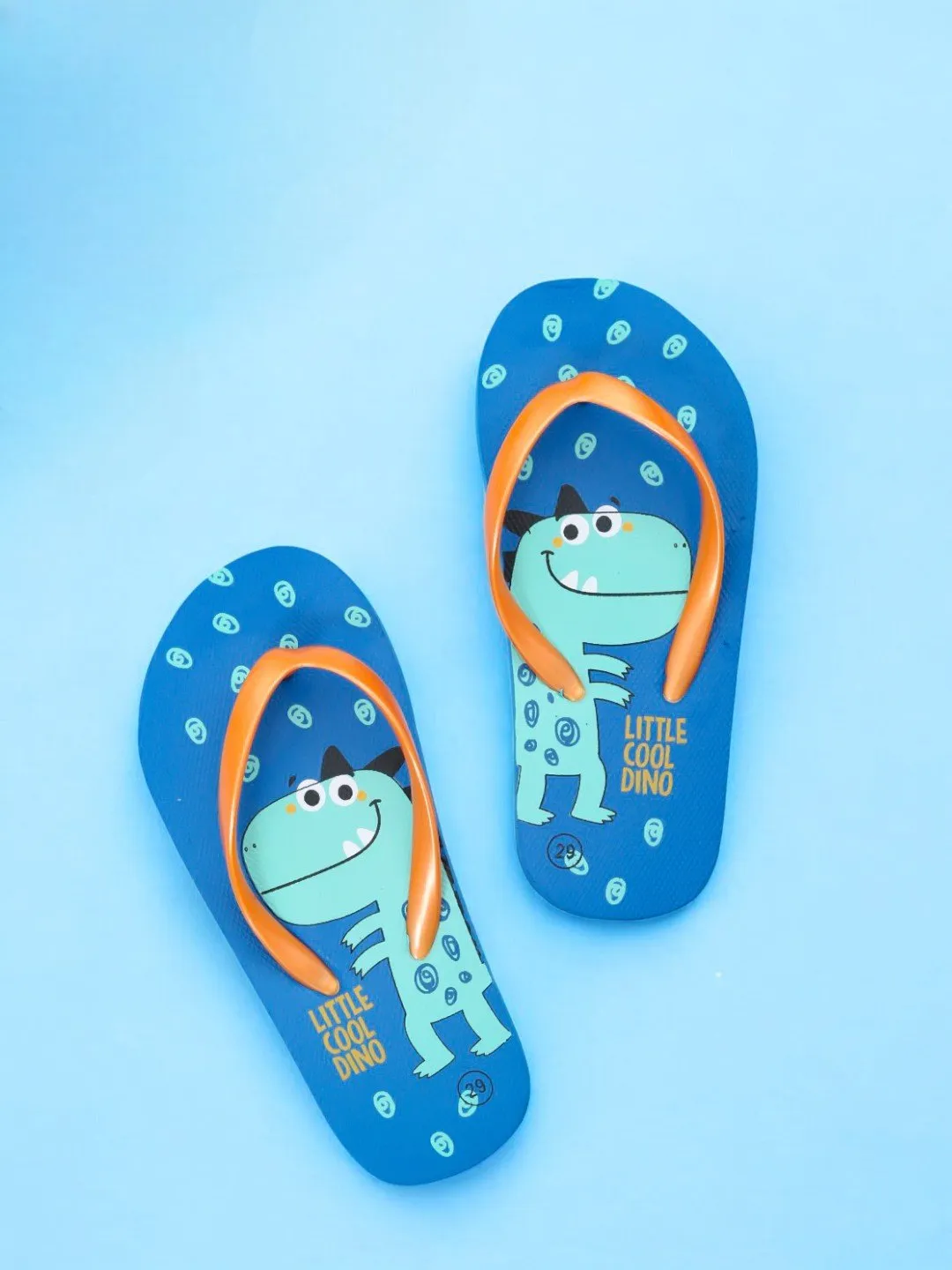 Adorable Dino Printed Flip-Flops For Boys