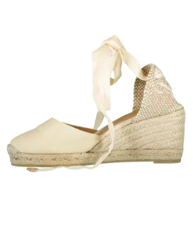 Carina Summer Canvas Denim Wedge
