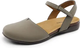 DREAM PAIRS Women's Closed Toe Sandals Arch Support Comfort Cork Footbed Flat Sandals Summer Shoes