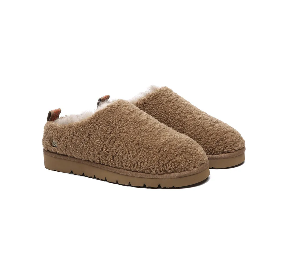 EVERAU® UGG Sheepskin Wool Plush Ankle Slippers Teddycozy