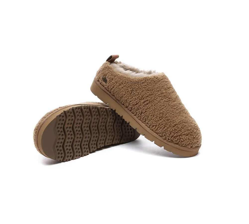EVERAU® UGG Sheepskin Wool Plush Ankle Slippers Teddycozy