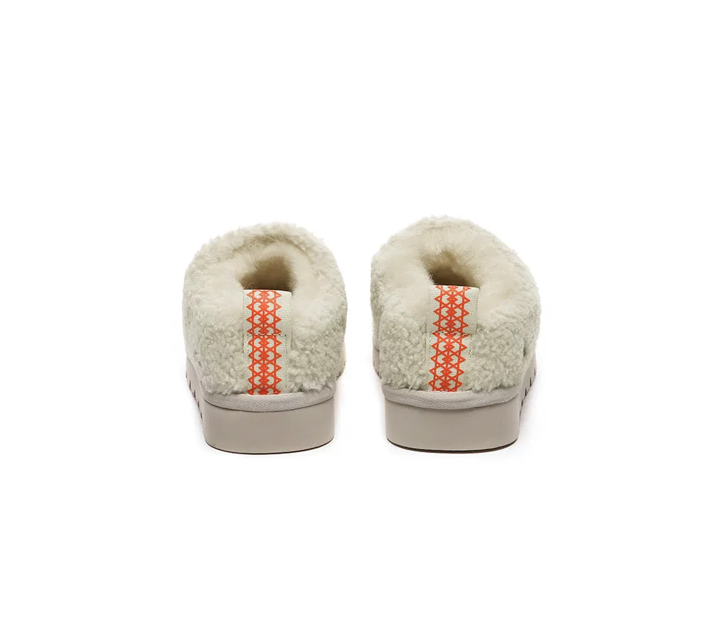EVERAU® UGG Sheepskin Wool Plush Ankle Slippers Teddycozy