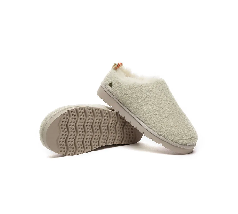EVERAU® UGG Sheepskin Wool Plush Ankle Slippers Teddycozy