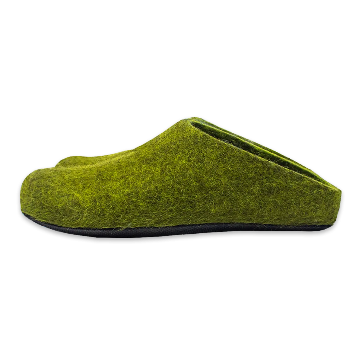 Lahtiset Felt Slippers w/ Rubber Sole, Lime Green