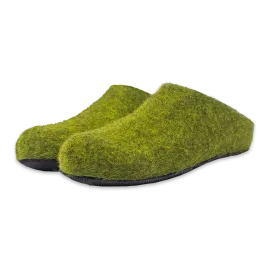 Lahtiset Felt Slippers w/ Rubber Sole, Lime Green