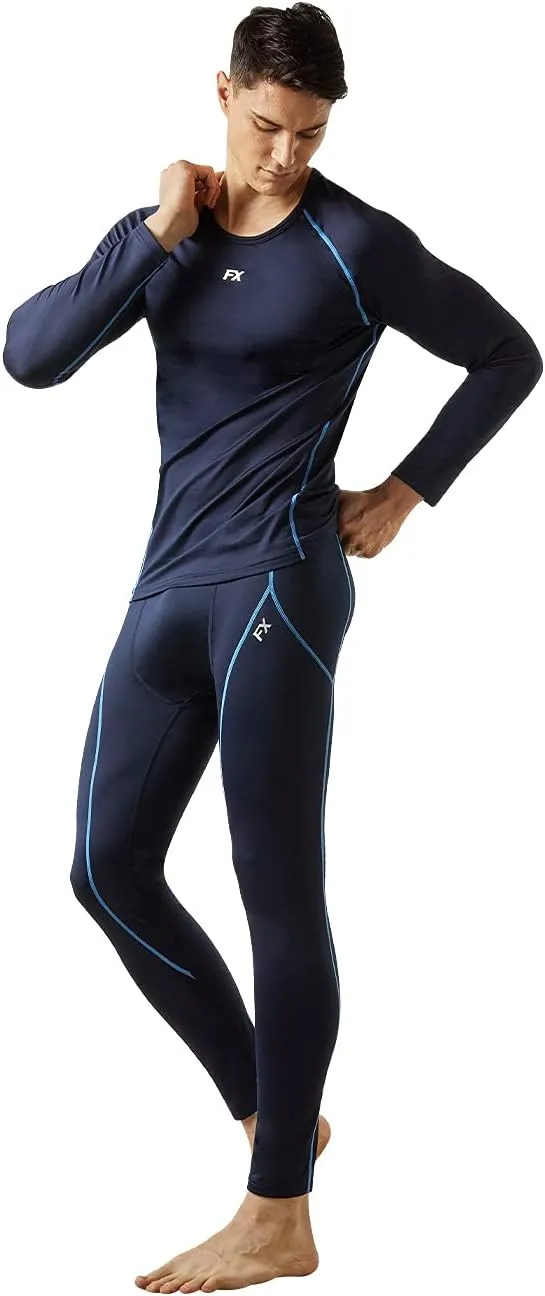 MAXHEAT Mens Thermal Underwear Long Johns Set with Fleece Lined