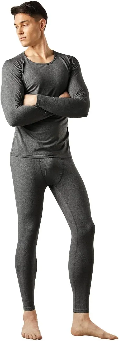 MAXHEAT Mens Thermal Underwear Long Johns Set with Fleece Lined