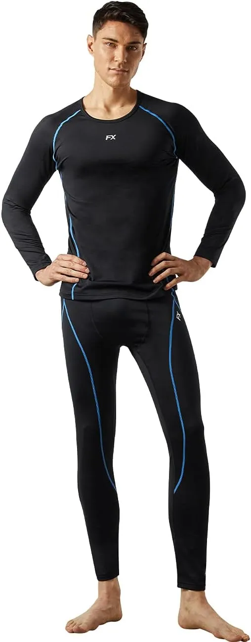 MAXHEAT Mens Thermal Underwear Long Johns Set with Fleece Lined