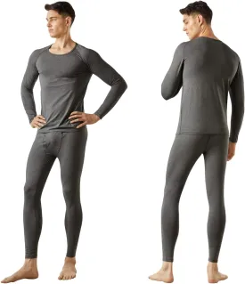 MAXHEAT Mens Thermal Underwear Long Johns Set with Fleece Lined