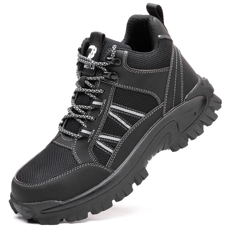 Steel Toe Shoes for Men Women Indestructible Work Lightweight Safety Sneakers Slip-Resistant Composite Boot for Construction