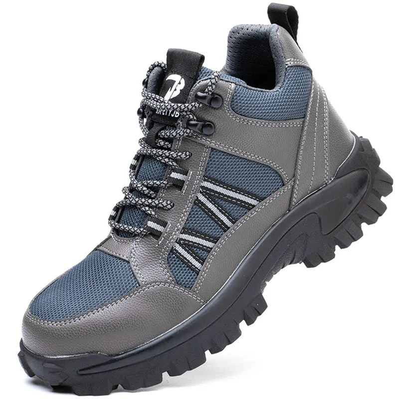 Steel Toe Shoes for Men Women Indestructible Work Lightweight Safety Sneakers Slip-Resistant Composite Boot for Construction
