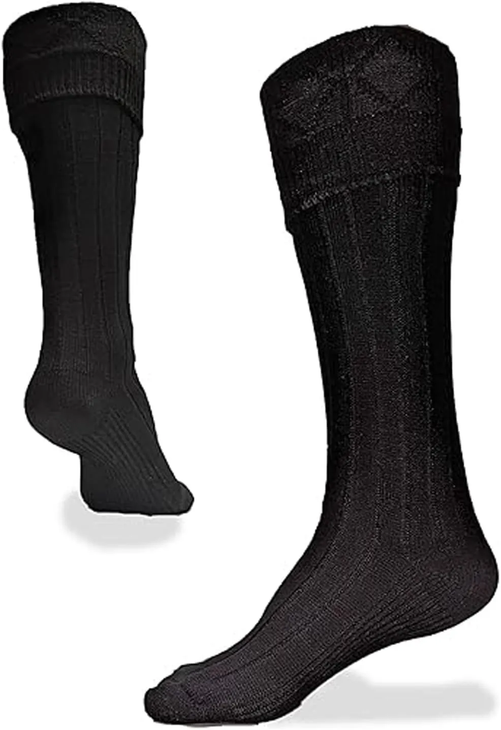 UT Kilts Hose, Traditional Scottish Socks for Kilts, Ribbed Design, Pull Up To Cuff Over Your Hose Flashes