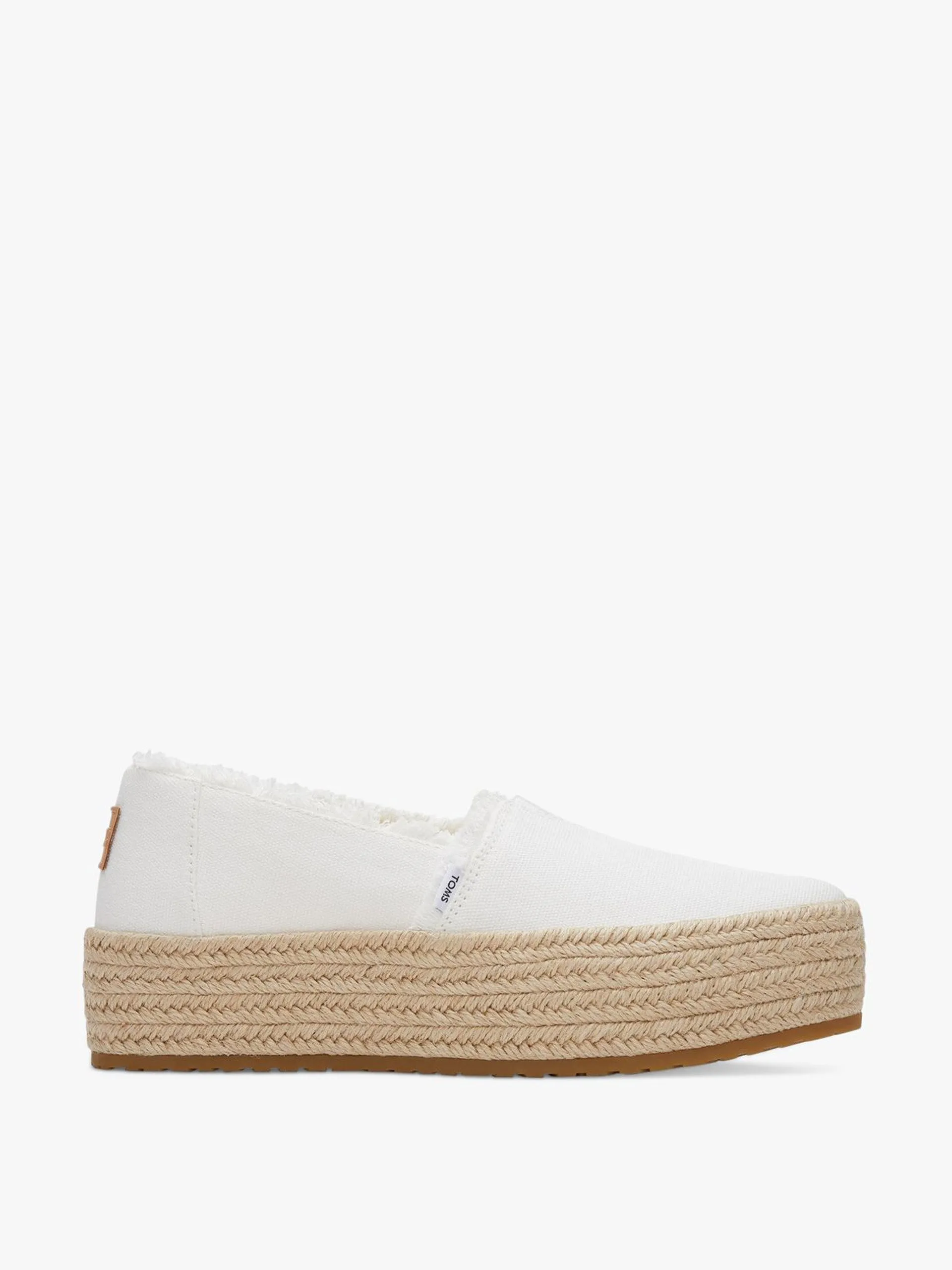 Valencia white canvas platform espadrilles