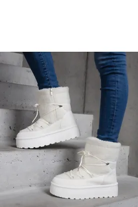 White snow boots